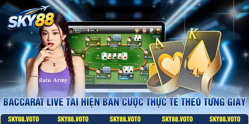 Baccarat live tái hiện bàn cược thực tế theo từng giây